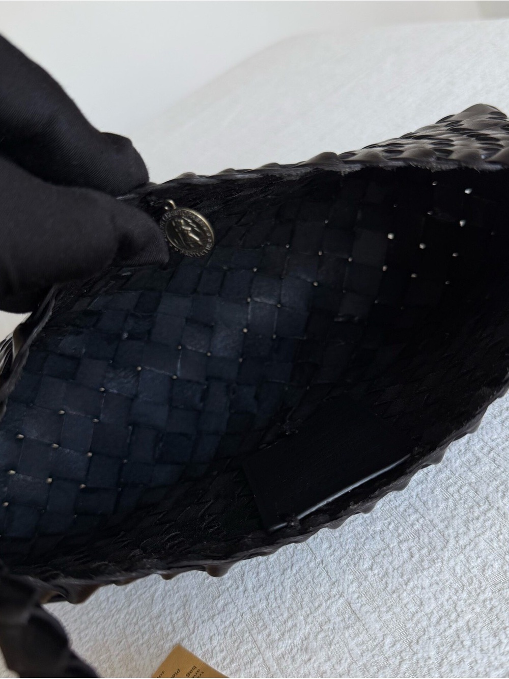 Dragon Diffusion Rosanna Black Woven Leather Shoulder Bag - Picture 5 of 7